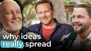 Three smiling men hold microphones with text: "Great content goes viral and captures viewers—here’s why.